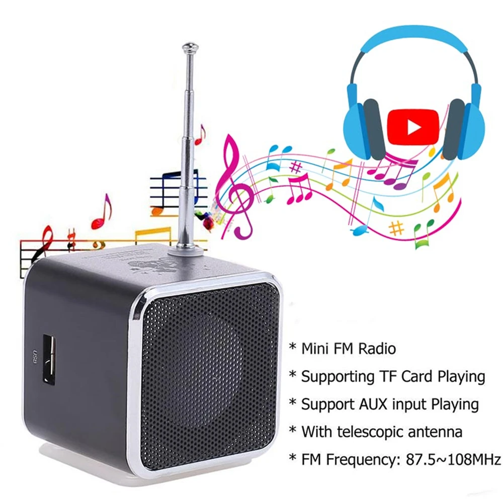 Портативный HIFI стерео мини-динамик из алюминиевого сплава с поддержкой MP3/4