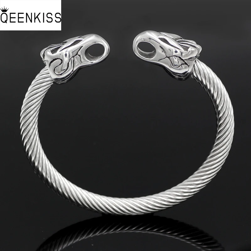 QEENKISS BT834 Fine Jewelry Wholesale Fashion Men Birthday Wedding Gift Double-headedWolf Halloween Titanium Steel Cuff Bracelet
QEENKISS BT834 Fine Jewelry Wholesale Fashion Men Birthday Wedding Gift Double-headedWolf Halloween Titanium Steel Cuff Bracelet