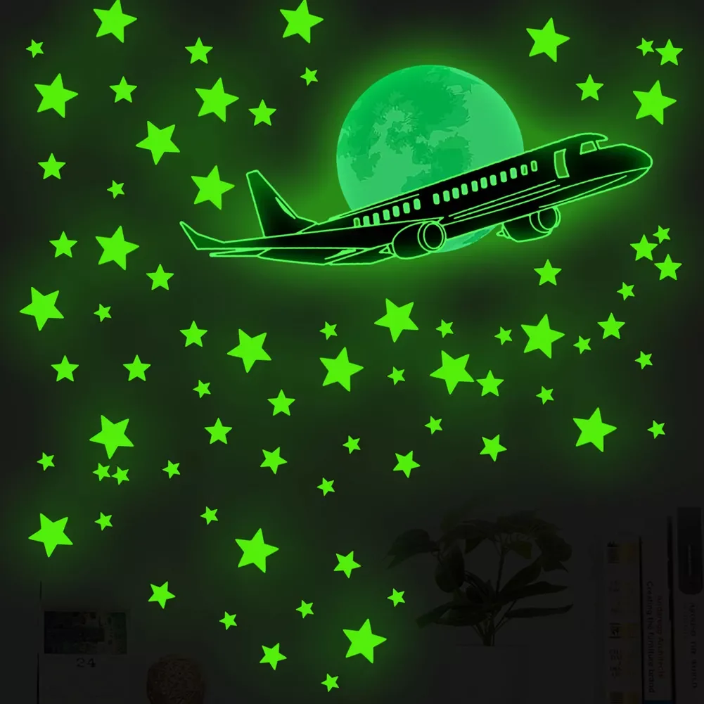 NEW2022 Airplane Stars Moon Luminous Wall Sticker Bedroom Living Kids Room Home Decoration Decals Glow In The Dark Combination S
NEW2022 Airplane Stars Moon Luminous Wall Sticker Bedroom Living Kids Room Home Decoration Decals Glow In The Dark Combination S