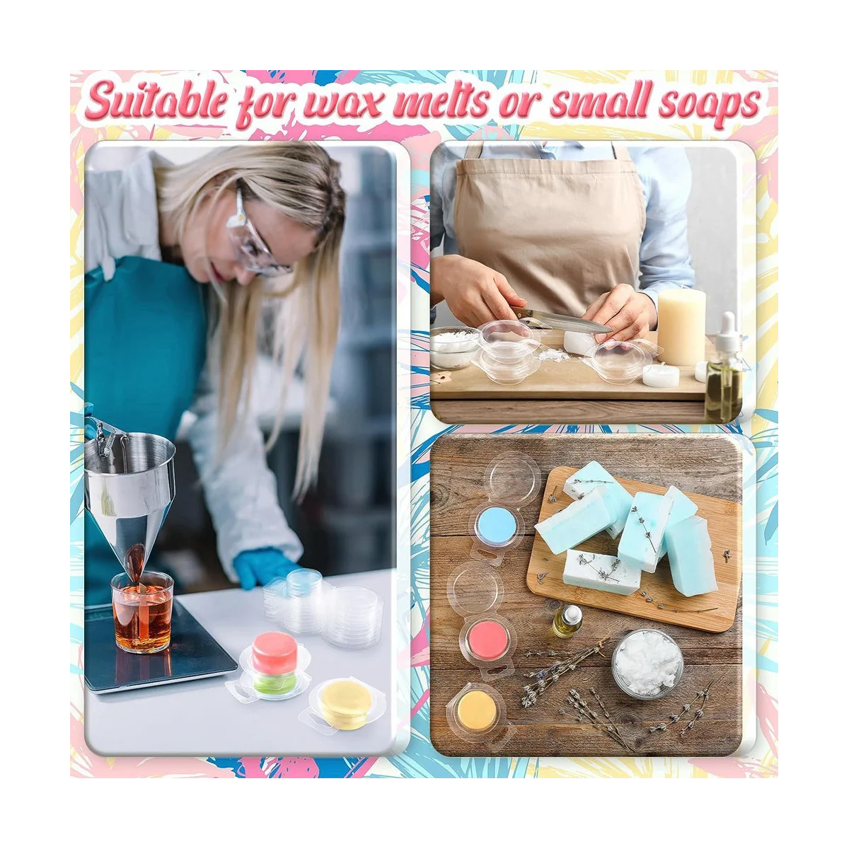 100 шт., прозрачные пустые пластиковые колпачки для расплава воска
100 шт., прозрачные пустые пластиковые колпачки для расплава воска