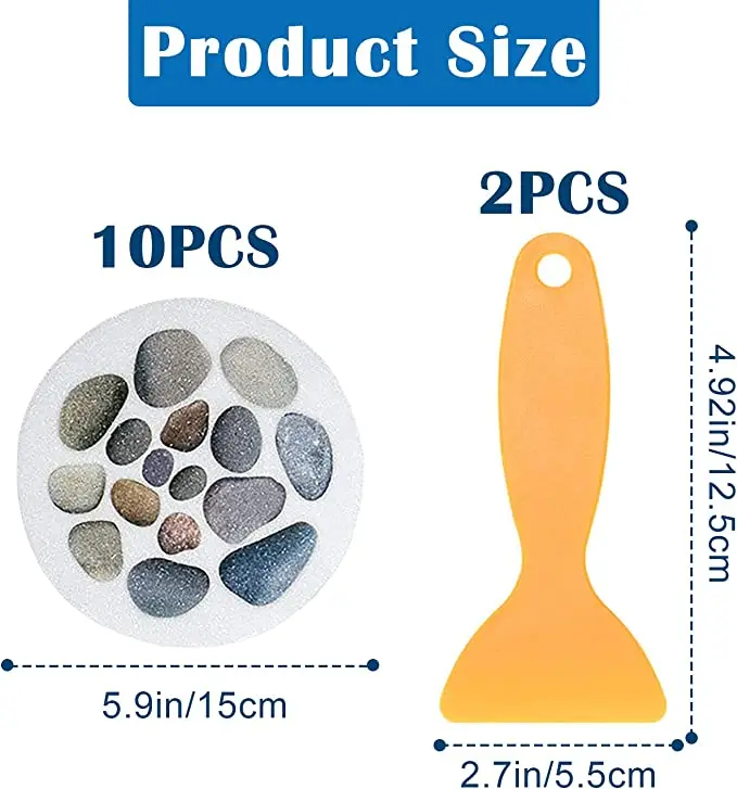 Pack of 10 Bathtub Applique Stickers Nonslip Self-adhesive Bath Tub Grip Home Dorm Bathroom Washroom Shower Safety Tape Mat
Pack of 10 Bathtub Applique Stickers Nonslip Self-adhesive Bath Tub Grip Home Dorm Bathroom Washroom Shower Safety Tape Mat