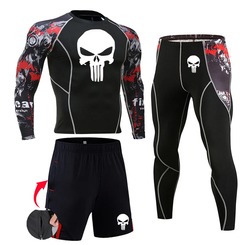 Compression Sportswear Men's Running Suit Quick Dry Sports Tights Long Shirt Fitness Leggings Rashgarda MMA Men Jogging clothes
Compression Sportswear Men's Running Suit Quick Dry Sports Tights Long Shirt Fitness Leggings Rashgarda MMA Men Jogging clothes