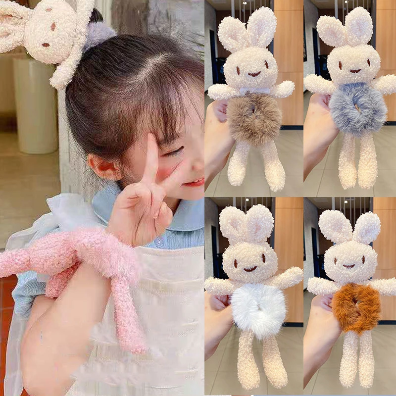 Cute Rabbit Scrunchie Decorative Elastic Hairbands Rabbit Plush Hair Ring Ponytail 3D Animal Sweet Children Hair Accessories
Cute Rabbit Scrunchie Decorative Elastic Hairbands Rabbit Plush Hair Ring Ponytail 3D Animal Sweet Children Hair Accessories