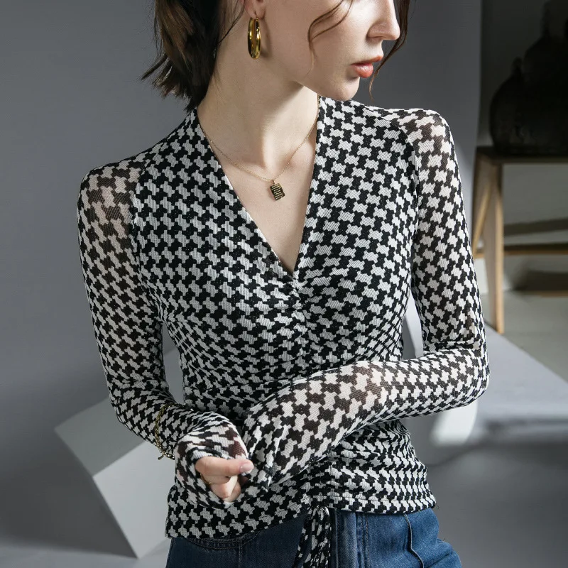 High Quality 2023 Women T-shirt Drawstring Style Design Female Autumn Sexy Crop Top Clothes Casual Fashion Blouses Grace Meeting
High Quality 2023 Women T-shirt Drawstring Style Design Female Autumn Sexy Crop Top Clothes Casual Fashion Blouses Grace Meeting