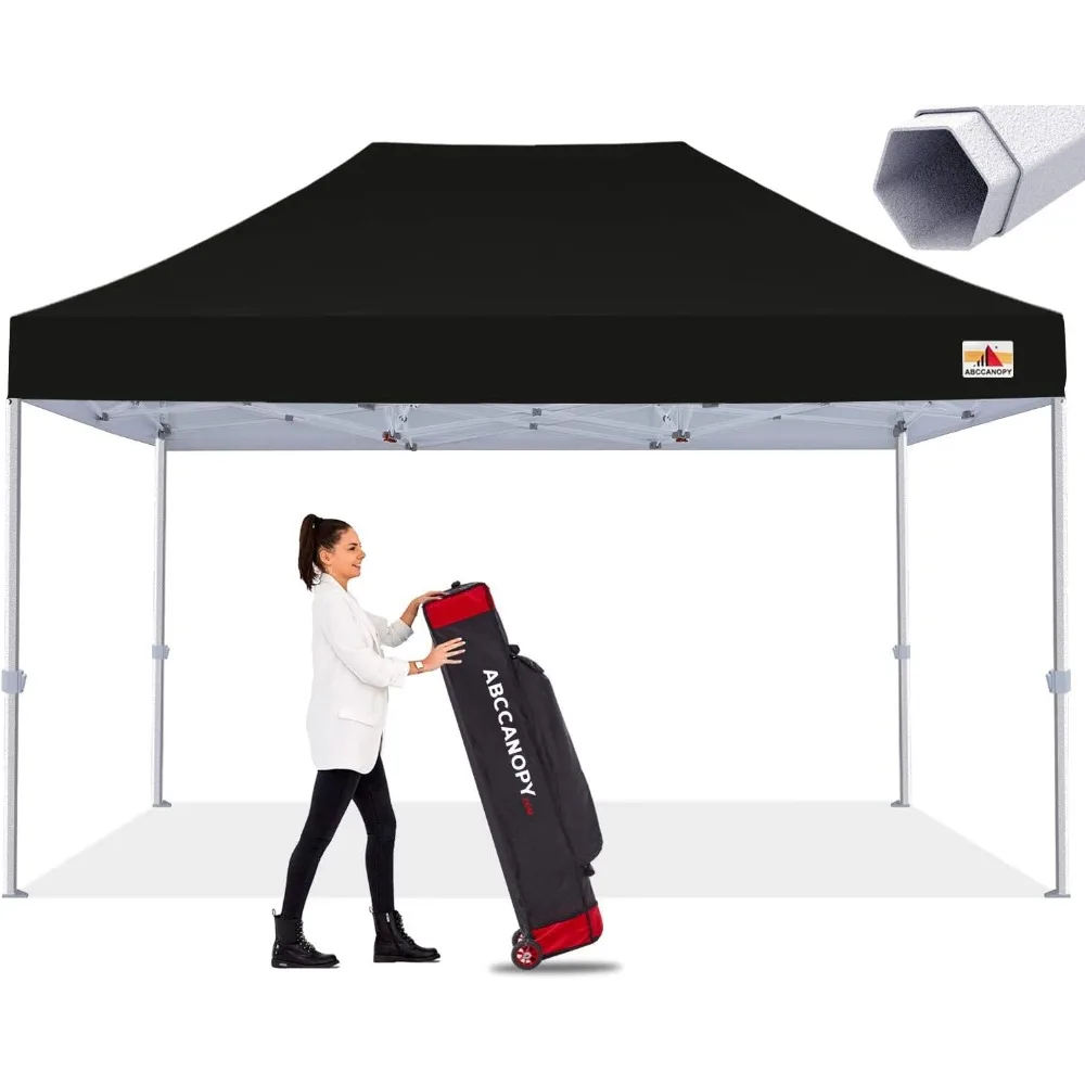 

Pop Up Canopy Tent 10x15 Black Freight Free Camping Supplies Waterproof Outdoor Awnings Garden Tents Shelters Hiking Sports