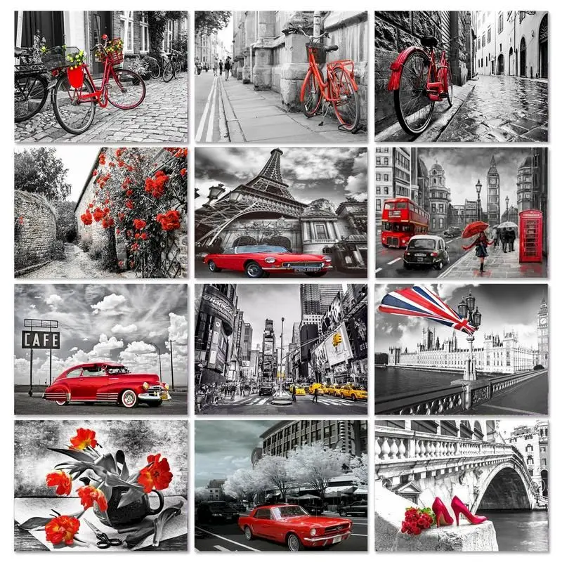 Набор для рисования по номерам на холсте «городской пейзаж» 
Набор для рисования по номерам на холсте «городской пейзаж»