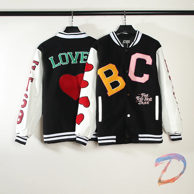 Kanye West Jackets VIBE Wind Hit Color Leather Sleeve Trendy Women's Baseball Jacket Kanye Men's Baseball Uniform Jacket
Kanye West Jackets VIBE Wind Hit Color Leather Sleeve Trendy Women's Baseball Jacket Kanye Men's Baseball Uniform Jacket
