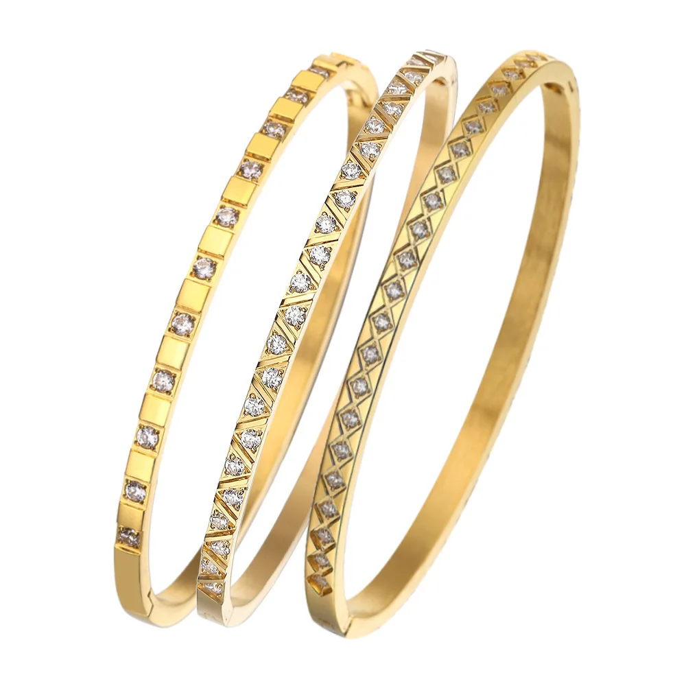 Bracelet for Women narrow titanium steel inlaid with diamond stainless diamond clasp luxury jewelry
Bracelet for Women narrow titanium steel inlaid with diamond stainless diamond clasp luxury jewelry