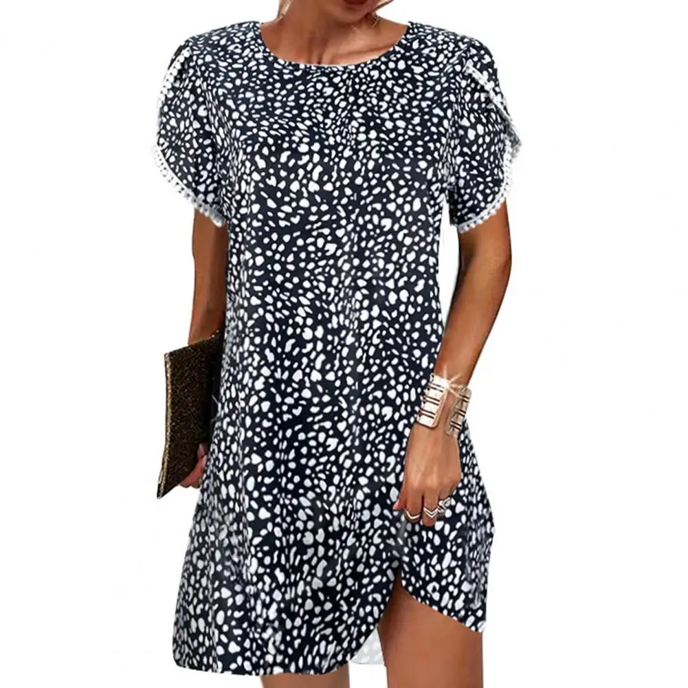 Mini Dress for Women 2022 O-Neck Lace Trim Petal Short Sleeve Fresh Dot Print Tunic Summer Dress Female Clothing
Mini Dress for Women 2022 O-Neck Lace Trim Petal Short Sleeve Fresh Dot Print Tunic Summer Dress Female Clothing