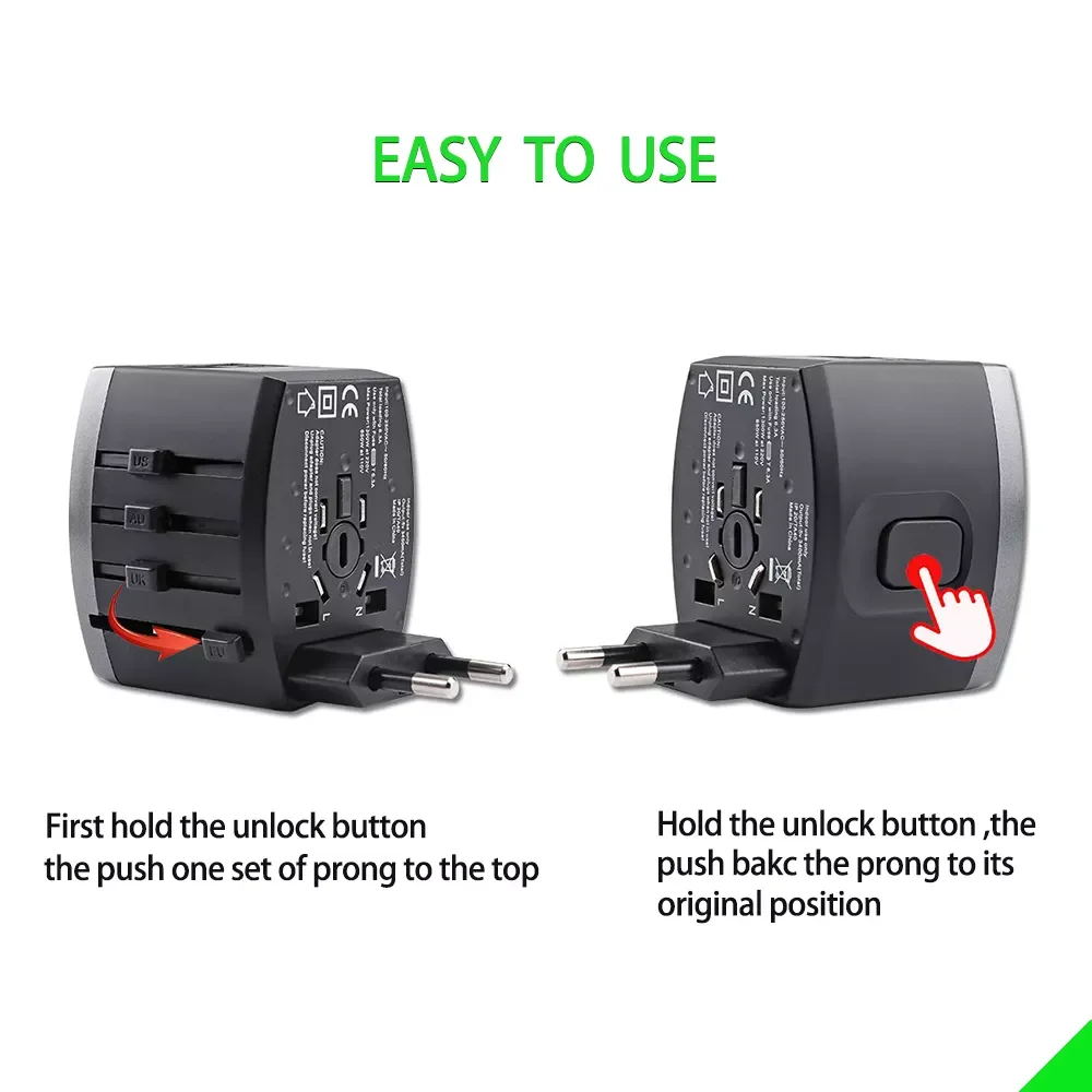 2023Universal Travel plug All in one charger adapter for travel with EU US UK AU plug universal travel power charger socketssola
2023Universal Travel plug All in one charger adapter for travel with EU US UK AU plug universal travel power charger socketssola