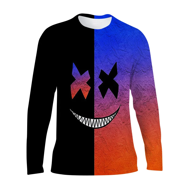 Summer 3DXX Smiley Print Men's Long Sleeve T-Shirt Fashion Personality Trend Versatile Loose Oversized Top
Summer 3DXX Smiley Print Men's Long Sleeve T-Shirt Fashion Personality Trend Versatile Loose Oversized Top
