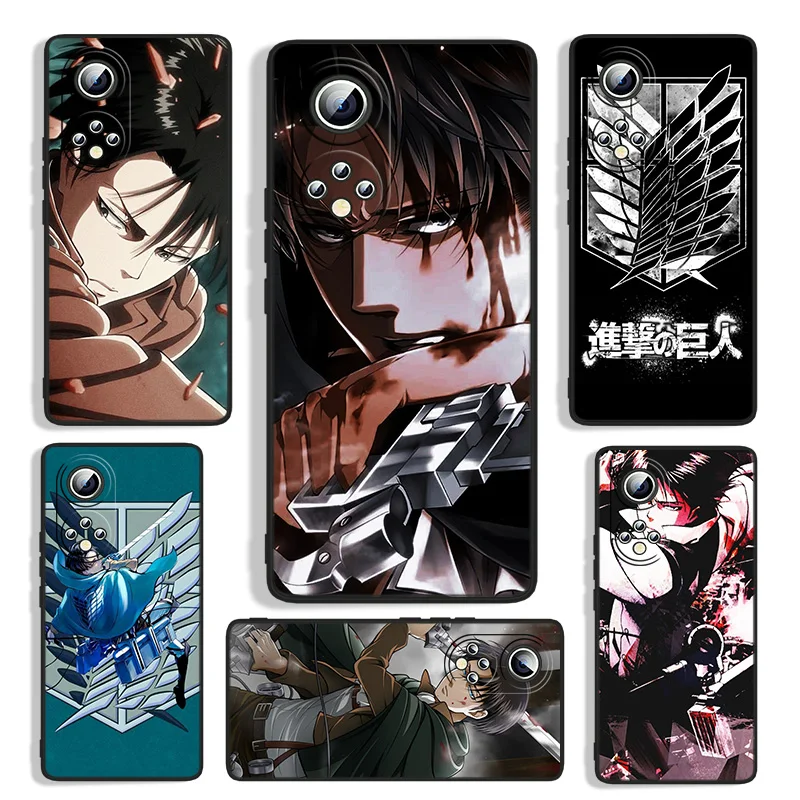 

Anime Attack on Titan For Huawei Honor 60 SE 50 30i 20 10i 10X 10 9X 9C 9A 8A X8 X7 Lite Pro Black Silicone Phone Case