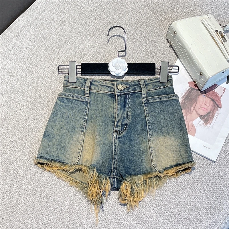 2022 Summer Fashion Denim Shorts for Womens New Sexy Design Color Ripped Tassel High Waist Hot Pants Ladies Outfits
2022 Summer Fashion Denim Shorts for Womens New Sexy Design Color Ripped Tassel High Waist Hot Pants Ladies Outfits