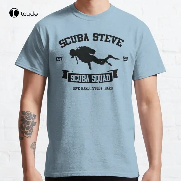 

Scuba Steve Scuba Squad Classic T-Shirt Mens Black Tshirt Custom Aldult Teen Unisex Digital Printing Tee Shirts Custom Gift