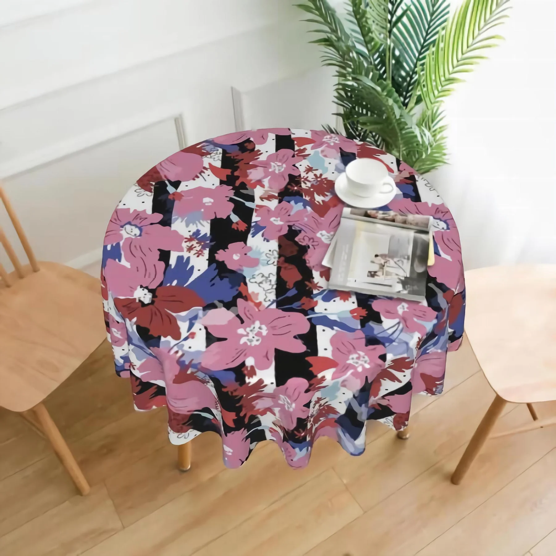 Elegant Flowers Tablecloth for Round Table Washable Satin Resistant Dining Table Protector for Holiday Party 60 Inch
Elegant Flowers Tablecloth for Round Table Washable Satin Resistant Dining Table Protector for Holiday Party 60 Inch