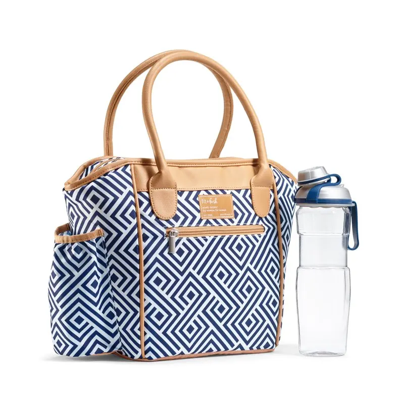Fit + Fresh Beechwood Women's Reusable Insulated Lunch Tote with 20oz Water Bottle, Navy
Fit + Fresh Beechwood Women's Reusable Insulated Lunch Tote with 20oz Water Bottle, Navy