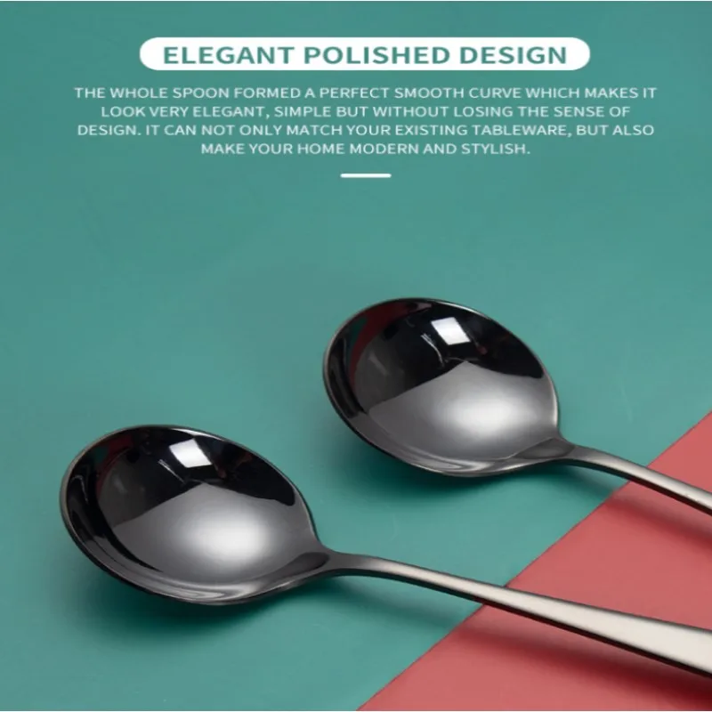 4Pcs High-quality Stainless Steel Spoon Set Titanium Plated Spoons Soup Dessert Coffee Scoop Round Tableware Kitchen Gadgets
4Pcs High-quality Stainless Steel Spoon Set Titanium Plated Spoons Soup Dessert Coffee Scoop Round Tableware Kitchen Gadgets