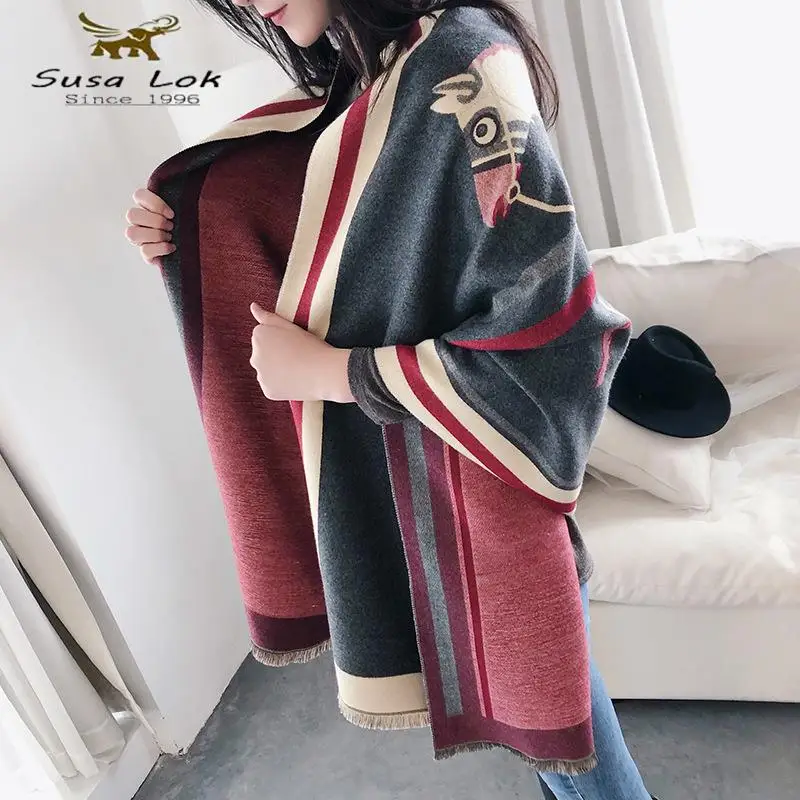2021 Spring Winter Scarf for Women Horse Print Cashmere Pashmina Thick Warm Blanket Shawl Wraps Pashmina Female Scarves Bufanda
2021 Spring Winter Scarf for Women Horse Print Cashmere Pashmina Thick Warm Blanket Shawl Wraps Pashmina Female Scarves Bufanda