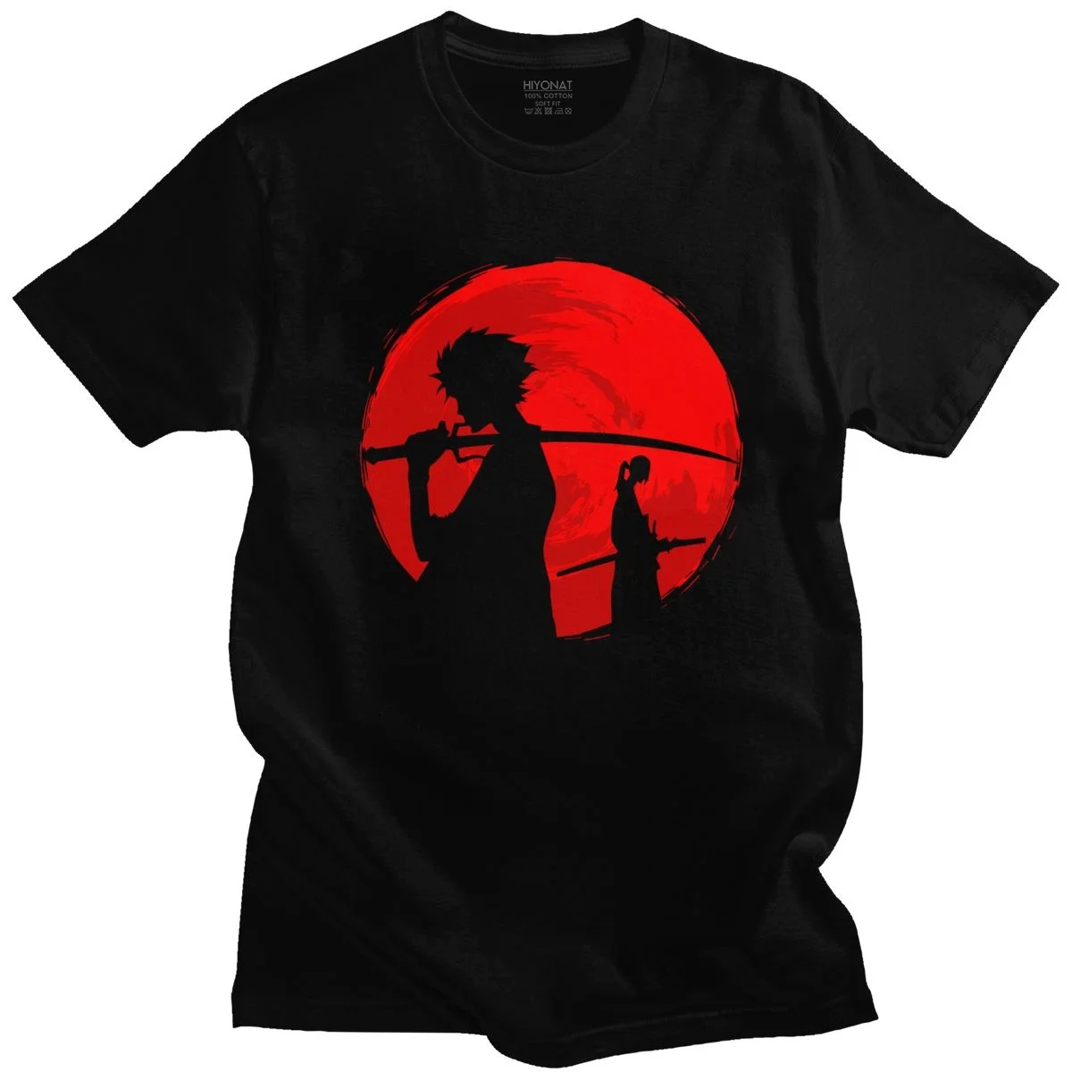 Gorgeous Red Moon Samurai Champloo T Shirt Men's Manga Anime T-shirt Short Sleeve Cotton Tshirt Leisure Mugen Fuu Tee Tops Merch
Gorgeous Red Moon Samurai Champloo T Shirt Men's Manga Anime T-shirt Short Sleeve Cotton Tshirt Leisure Mugen Fuu Tee Tops Merch