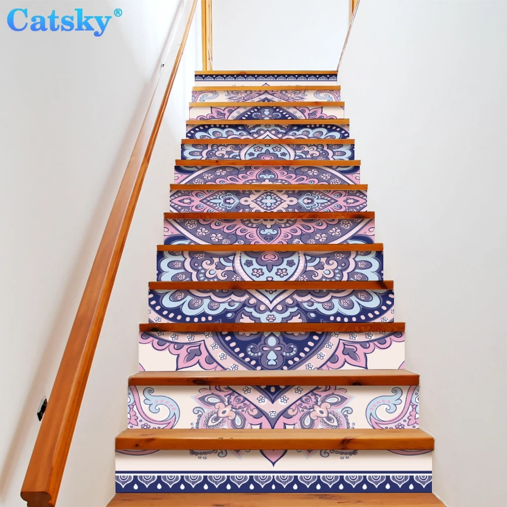 Ethnic Style Printstyle,Mandala,6pcs 13pcs/Set Stair Floor Stickers Waterproof Removable Self Adhesive Diy Stairway Decals
Ethnic Style Printstyle,Mandala,6pcs 13pcs/Set Stair Floor Stickers Waterproof Removable Self Adhesive Diy Stairway Decals