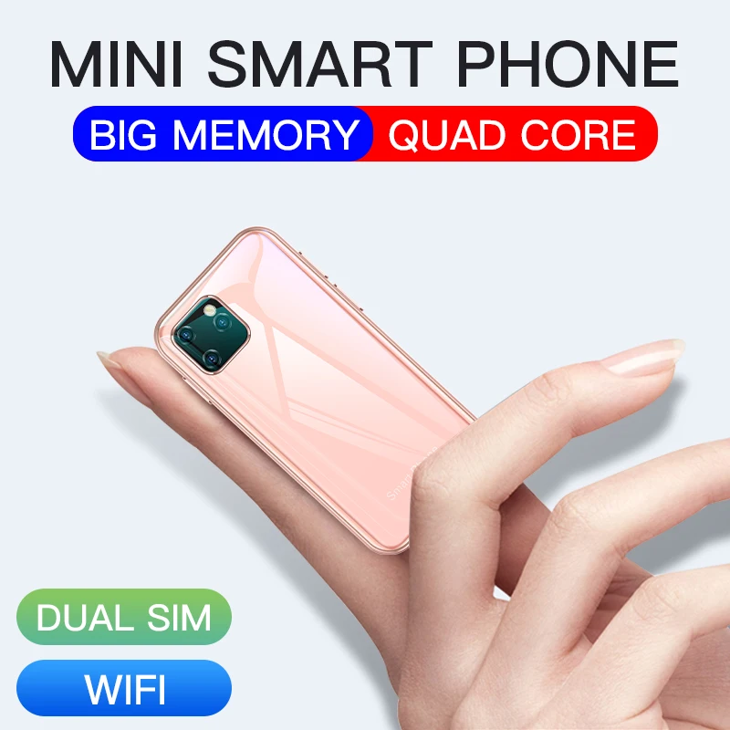 

SOYES XS11 Android Mini Smart Phone 3D Glass Dual Sim 1GB RAM 8GB ROM Quad Core 1000mAh 3G CDMA Play Store Cute Cell Phone