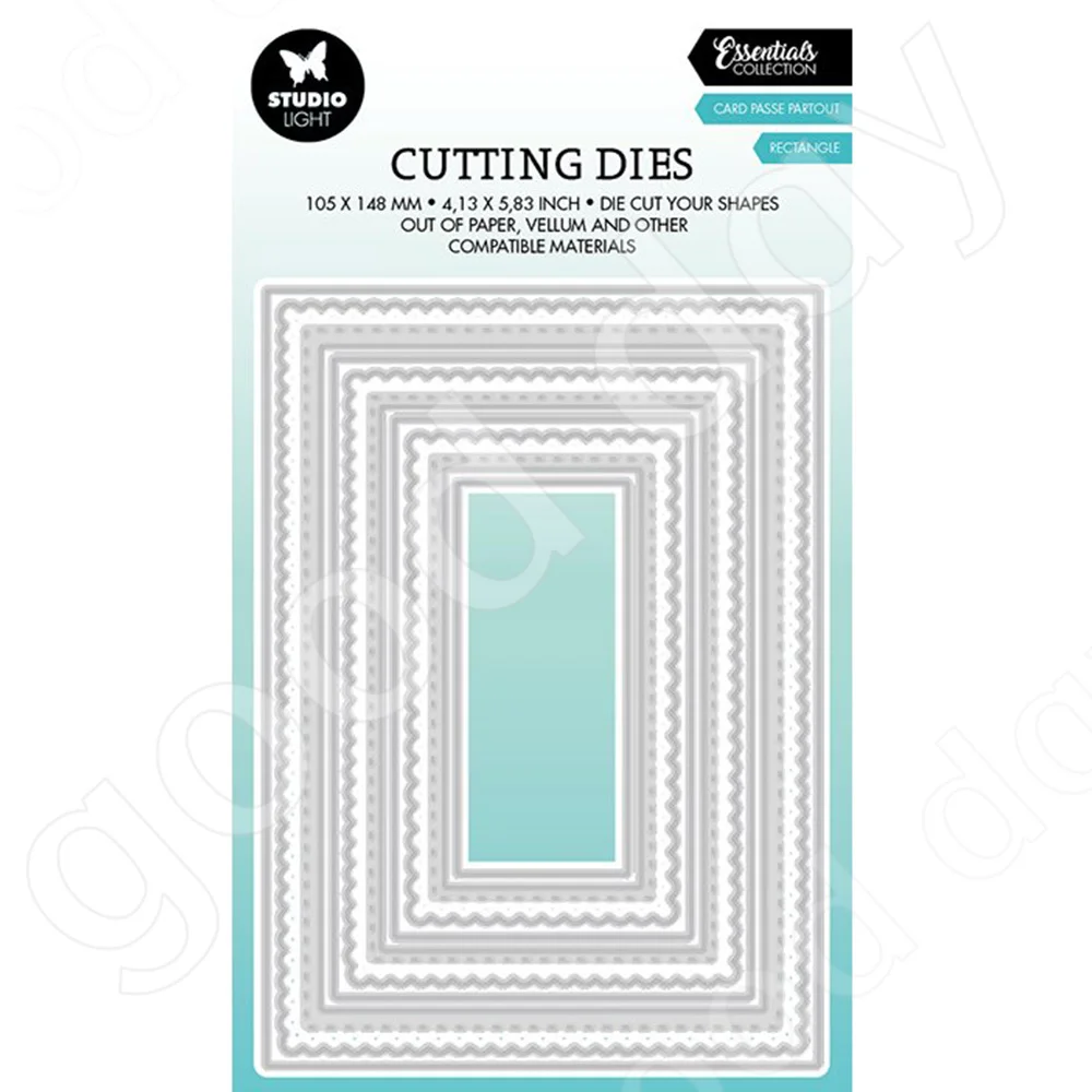 New Rectangle Passe Partout Metal Cutting Dies Scrapbook Diary Decoration Embossing Template Diy Greeting Card Handmade Hot Sale
New Rectangle Passe Partout Metal Cutting Dies Scrapbook Diary Decoration Embossing Template Diy Greeting Card Handmade Hot Sale