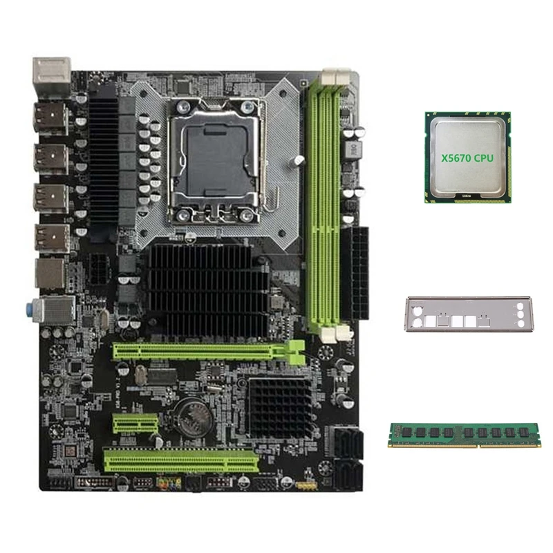 Материнская плата X58 LGA1366, материнская плата с поддержкой процессора XEON X5650 X5670, с процессором X5670 + DDR3 8 Гб 1600 МГц ОЗУ
Материнская плата X58 LGA1366, материнская плата с поддержкой процессора XEON X5650 X5670, с процессором X5670 + DDR3 8 Гб 1600 МГц ОЗУ