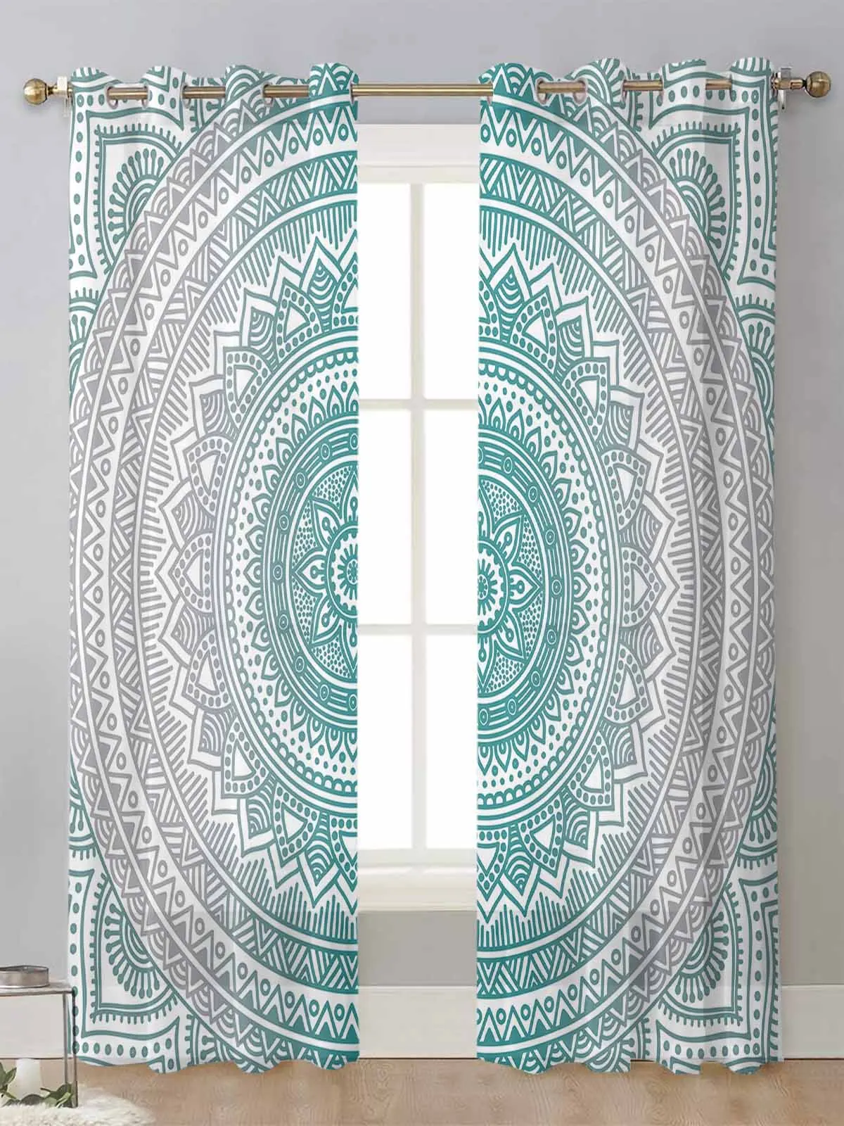 Cyan Mandala Geometric Gradient Sheer Curtains For Living Room Window Transparent Voile Tulle Curtain Cortinas Drapes Home Decor
Cyan Mandala Geometric Gradient Sheer Curtains For Living Room Window Transparent Voile Tulle Curtain Cortinas Drapes Home Decor