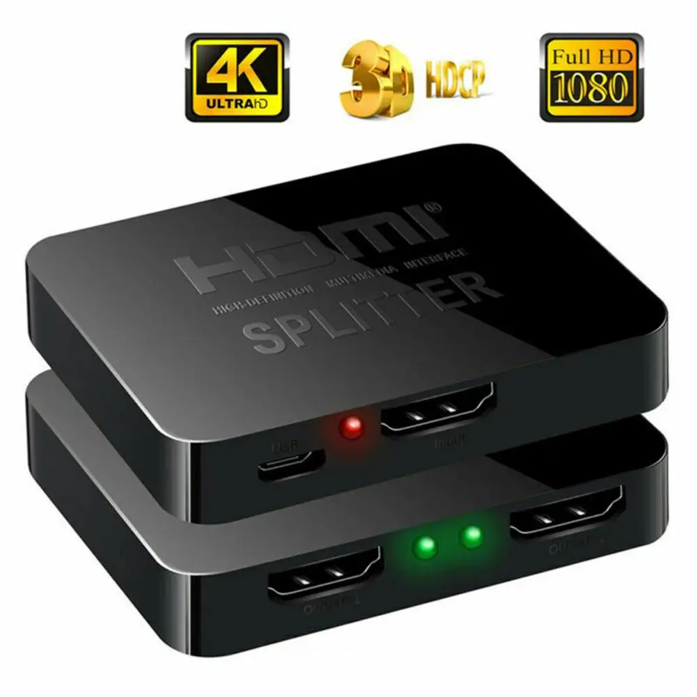 Hdmi-compatible Splitter 1 In 2 Out 4k Hdmi-compatible Splitter Full Hd 1080p 3d Amplifier Adapter Accessories
Hdmi-compatible Splitter 1 In 2 Out 4k Hdmi-compatible Splitter Full Hd 1080p 3d Amplifier Adapter Accessories