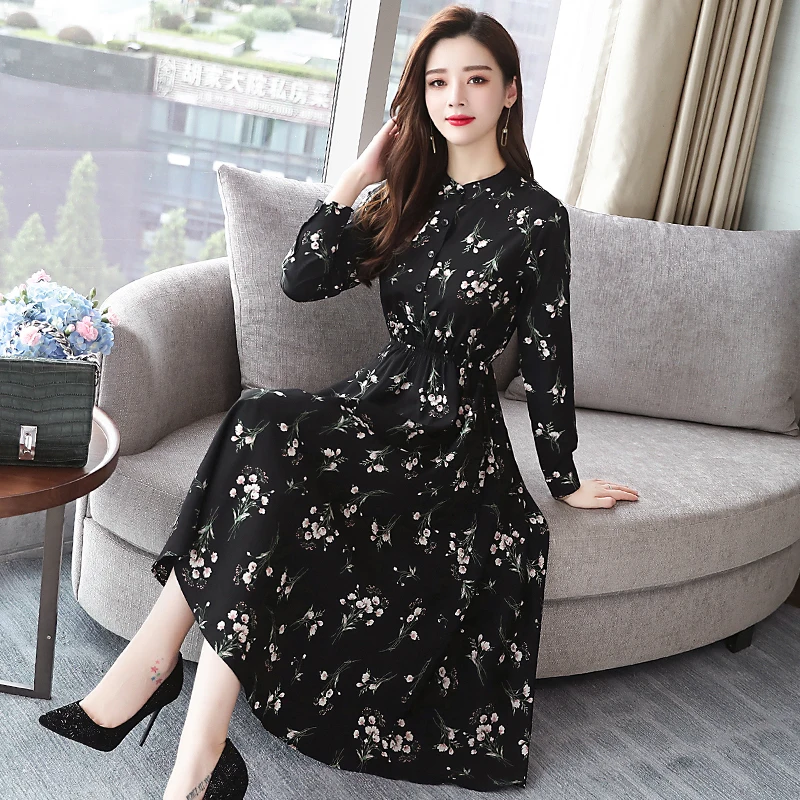 New Elegant Long Sleeve Evening Party Dresses Fashion Floral Dress For Women Printing Black Bodycon Long Dress Outfits 24599
New Elegant Long Sleeve Evening Party Dresses Fashion Floral Dress For Women Printing Black Bodycon Long Dress Outfits 24599