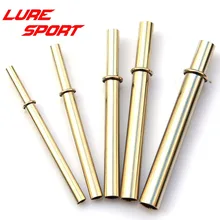 LureSport 5 sets Brass Ferrules Chrome Plated Rod connecting tube Mix Size Rod Building Component Repair Pole DIY Accessory