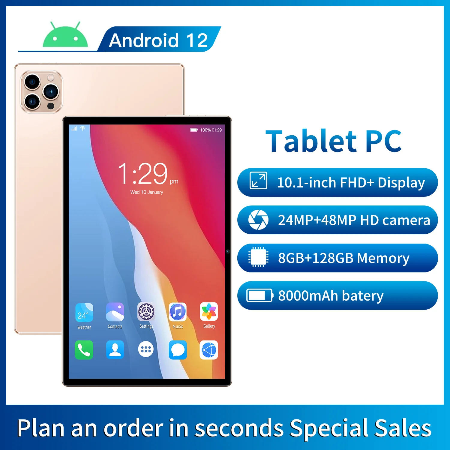 Tablets Pad P11 Pro 2023 New 10.1 Inch WIFI 2K LCD Screen Snapdragon Ten Core 6GB 128GB Tablet Android 12
Tablets Pad P11 Pro 2023 New 10.1 Inch WIFI 2K LCD Screen Snapdragon Ten Core 6GB 128GB Tablet Android 12