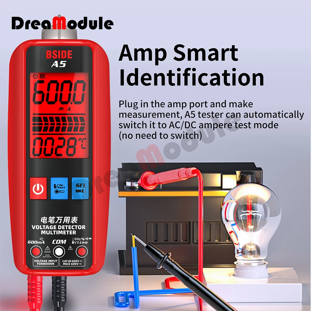 BSIDE A5 Digital Smart Multimeter Profesional AC DC Current Tester VFC NCV Live Wire Capacitor Ohm Diode Hz Voltage Detect Meter
BSIDE A5 Digital Smart Multimeter Profesional AC DC Current Tester VFC NCV Live Wire Capacitor Ohm Diode Hz Voltage Detect Meter