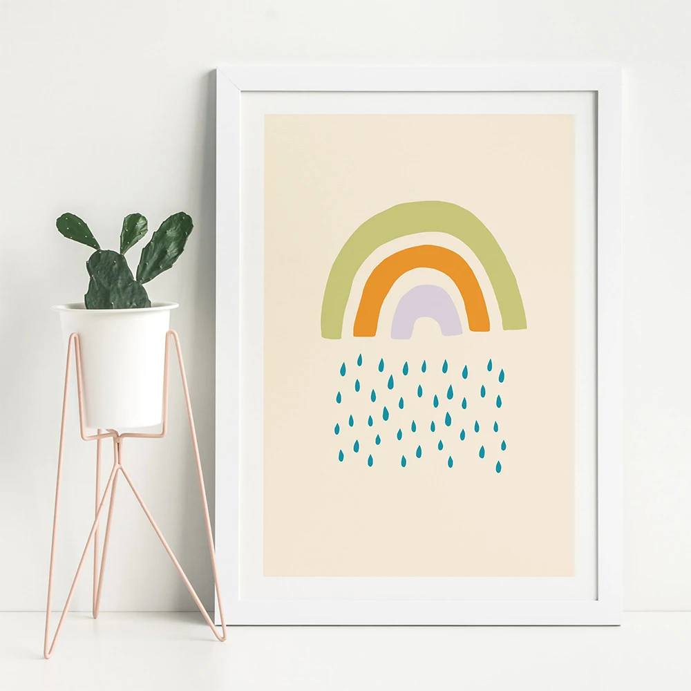 Cartoon Rainbow Raining Wall Art Canvas Painting Nordic Warm Color Posters And Prints Nursery Wall Pictures Kids Room Home Decor
Cartoon Rainbow Raining Wall Art Canvas Painting Nordic Warm Color Posters And Prints Nursery Wall Pictures Kids Room Home Decor