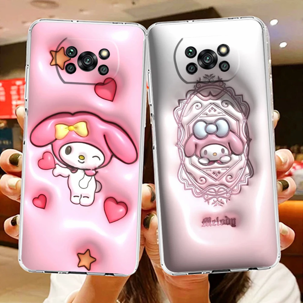 3D Vision Sanrio Melody Phone Case For Xiaomi Mi Poco X5 X4 X3 NFC F4 F3 GT M5 M5s M4 M3 Pro C50 C40 5G Transparent Cover
3D Vision Sanrio Melody Phone Case For Xiaomi Mi Poco X5 X4 X3 NFC F4 F3 GT M5 M5s M4 M3 Pro C50 C40 5G Transparent Cover