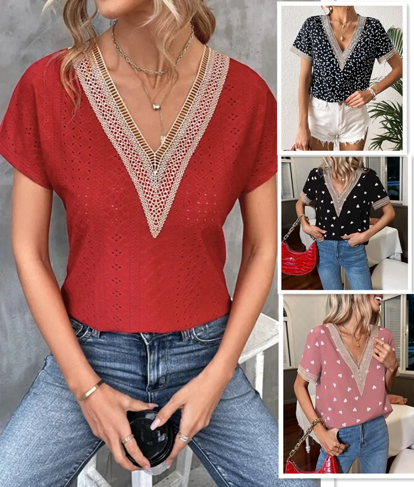 Модные женские рубашки с принтом, винтажные летние футболки, блузка с кружевными дырками, сексуальный лоскутный Топ, свободные повседневные топы с коротким рукавом
Модные женские рубашки с принтом, винтажные летние футболки, блузка с кружевными дырками, сексуальный лоскутный Топ, свободные повседневные топы с коротким рукавом