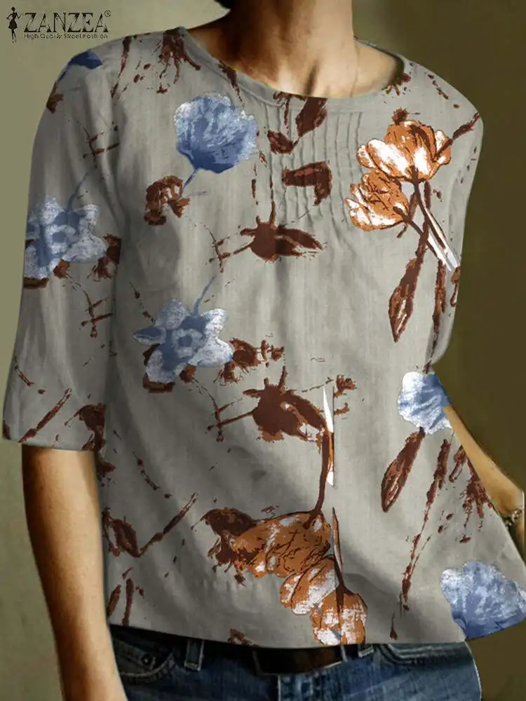 ZANZEA Bohemian Floral Printed Women's Blouse Summer Loose Shirt Vintage Casual Beach Holiday Tops Short Sleeve O-Neck Pullover
ZANZEA Bohemian Floral Printed Women's Blouse Summer Loose Shirt Vintage Casual Beach Holiday Tops Short Sleeve O-Neck Pullover