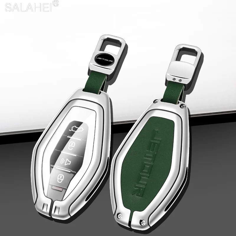 

Zinc Alloy Car Leather Key Cover Case Holder Protector For Chery Jetour X70 X70s X90 X95 X70plus X70m X90plus X95pro Accessories