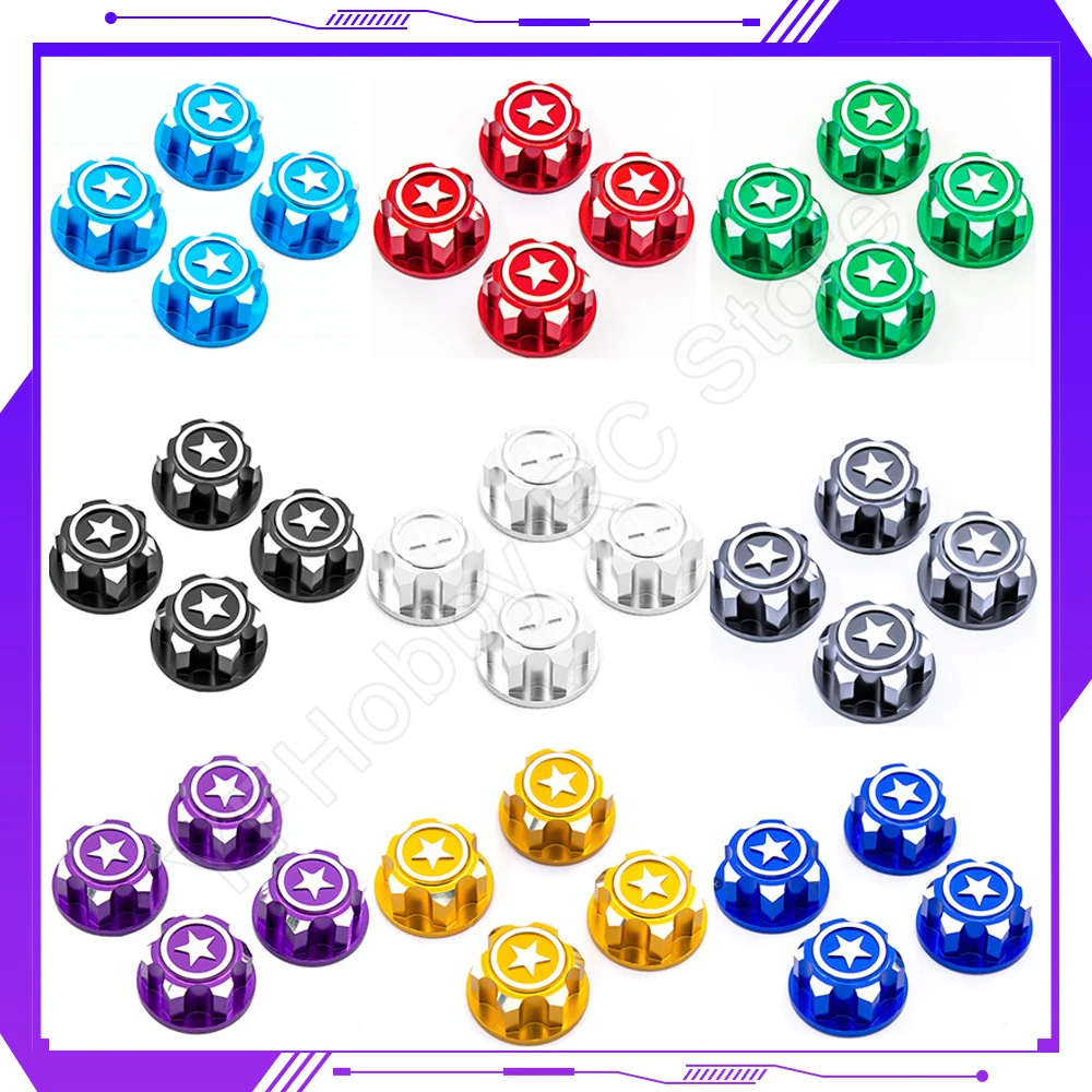 4PCS Aluminum 17mm Hex Wheel Nuts Dustproof Anti-Skid Non-slip for 1/8 TRX X-Maxx Summit E-Revo Buggy RC Truck RC Car
4PCS Aluminum 17mm Hex Wheel Nuts Dustproof Anti-Skid Non-slip for 1/8 TRX X-Maxx Summit E-Revo Buggy RC Truck RC Car