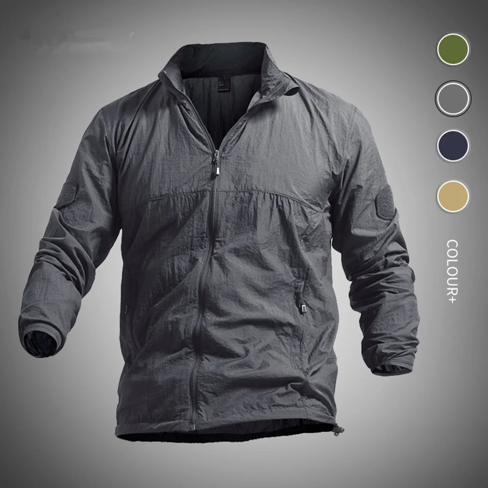Military Quick Dry Jacket Men Summer Tactical Waterproof Jacket Men's Zipper Skin Coat Jackets Ultra Light Thin Casual Outwear
Military Quick Dry Jacket Men Summer Tactical Waterproof Jacket Men's Zipper Skin Coat Jackets Ultra Light Thin Casual Outwear