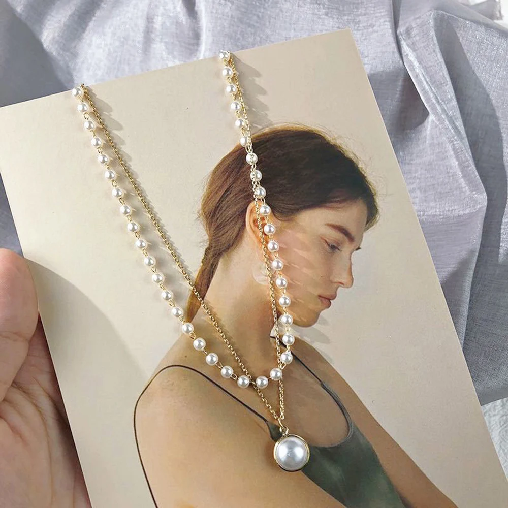 2023 New Double Layer Pearl Pendant Necklace For Women Female Fashion Elegant Chain Choker Neckchain For Party And Anniversary
2023 New Double Layer Pearl Pendant Necklace For Women Female Fashion Elegant Chain Choker Neckchain For Party And Anniversary