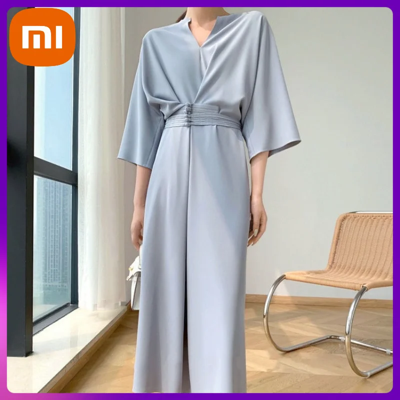 XIAOMI Vintage Elegant One-piece Dress Women Party Long Casual Korean Fashion Dresses Satin Office Designer Summer Sundress Boho
XIAOMI Vintage Elegant One-piece Dress Women Party Long Casual Korean Fashion Dresses Satin Office Designer Summer Sundress Boho