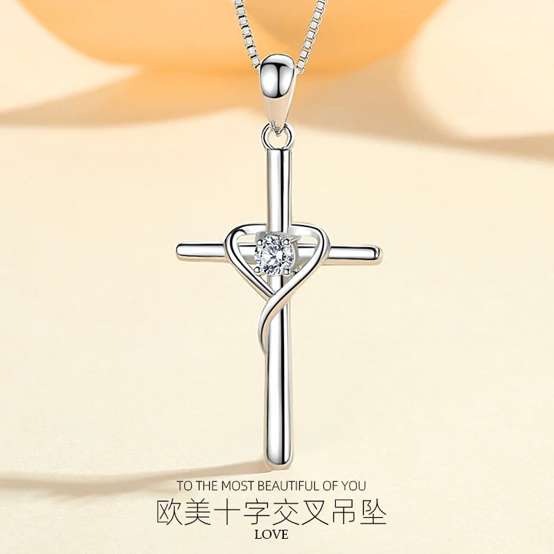 S925 Sterling Silver Cross Pendant Clavicle Chain Niche Retro Personality Jewelry Joker Accessories diamond necklace jewelry
S925 Sterling Silver Cross Pendant Clavicle Chain Niche Retro Personality Jewelry Joker Accessories diamond necklace jewelry