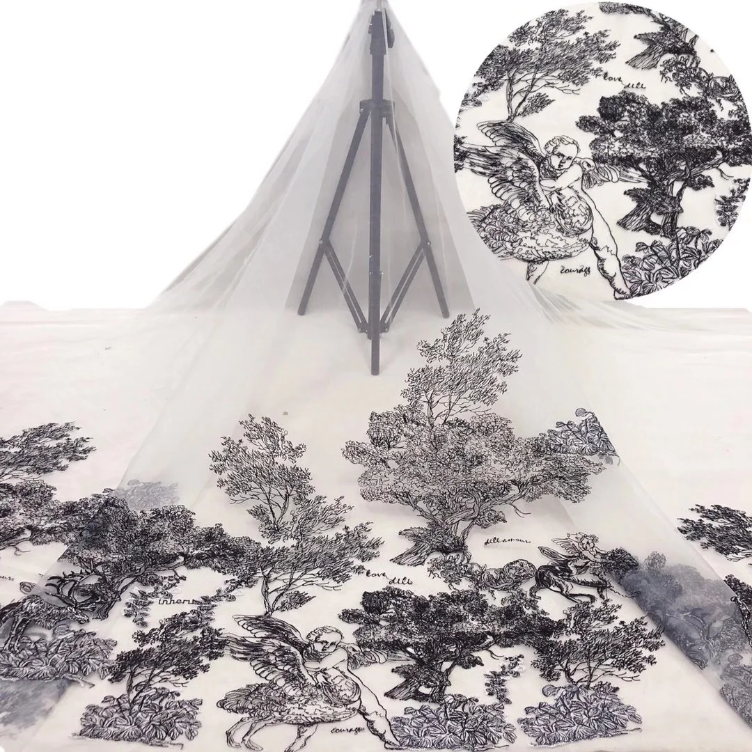 HX71809 Newest Africa French Style Tulle Net Lace Fabric Good Quality Embroidery Net Lace WIth Angle Pattern Party wedding Dress
HX71809 Newest Africa French Style Tulle Net Lace Fabric Good Quality Embroidery Net Lace WIth Angle Pattern Party wedding Dress