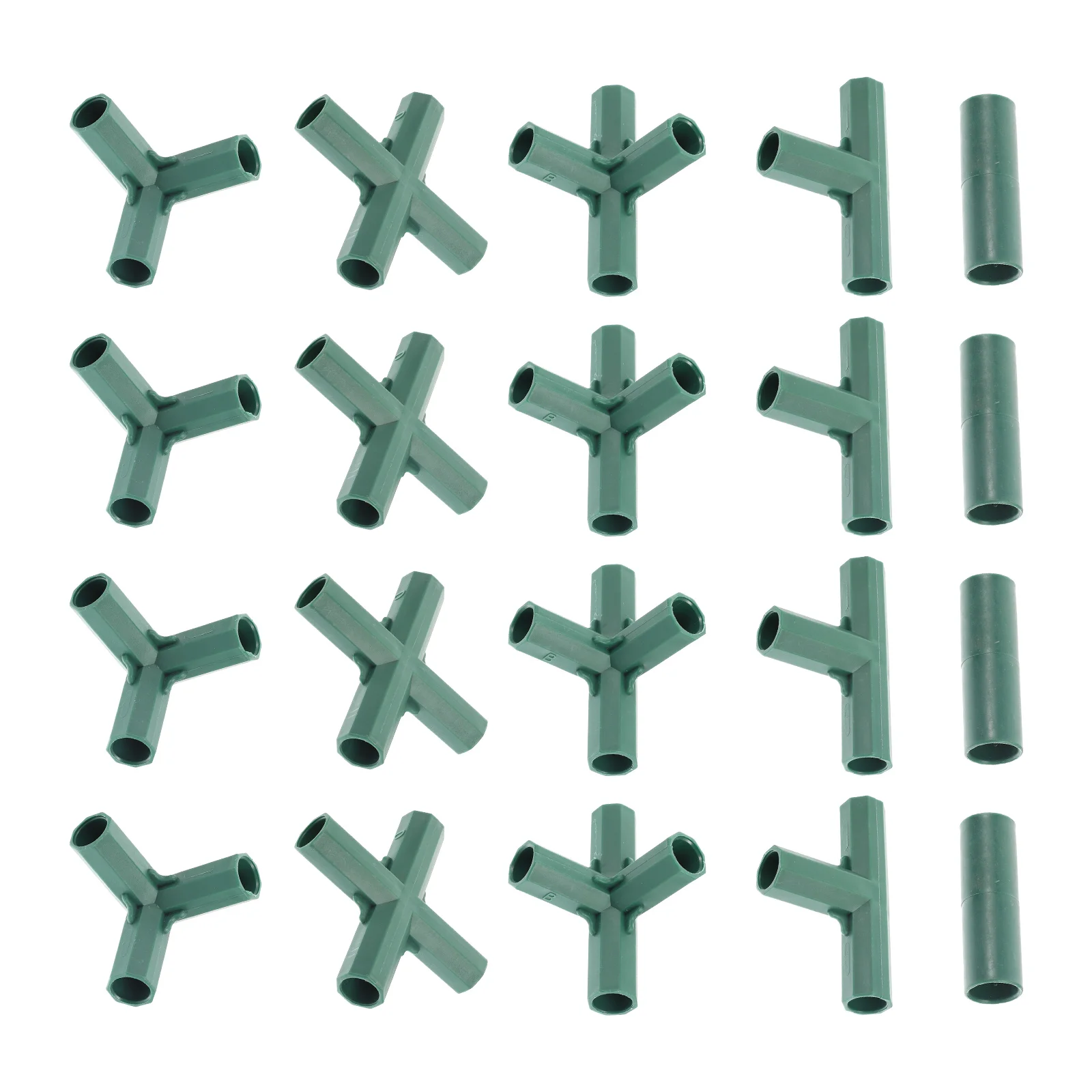 

20 Pcs Greenhouse Connector Garden Pillar Frame Connectors Plastic Stakes Pipe Supports Three-way Frames