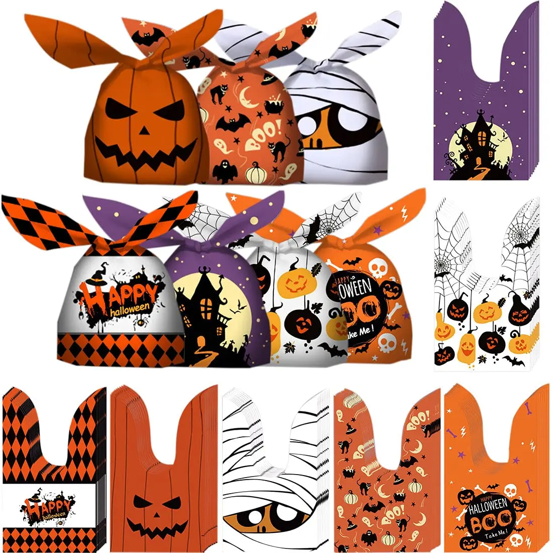 50PCS Halloween Treat Bags Candy Bags for Halloween Party 7 Designs Halloween Candy Bags for Kids Trick or Treat Party Supplies
50PCS Halloween Treat Bags Candy Bags for Halloween Party 7 Designs Halloween Candy Bags for Kids Trick or Treat Party Supplies