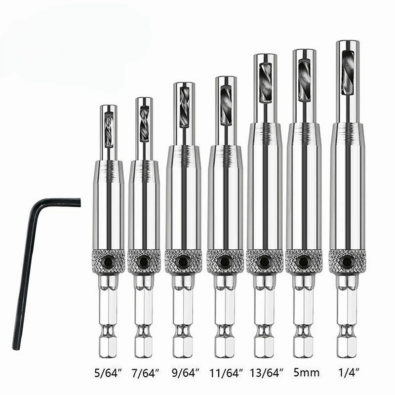 4 pcs HSS Self Centering Hinge Drill Bits Set Door Cabinet 5/64" 7/64" 9/64" 11/64" Center Drill Bit DropShipping
4 pcs HSS Self Centering Hinge Drill Bits Set Door Cabinet 5/64" 7/64" 9/64" 11/64" Center Drill Bit DropShipping