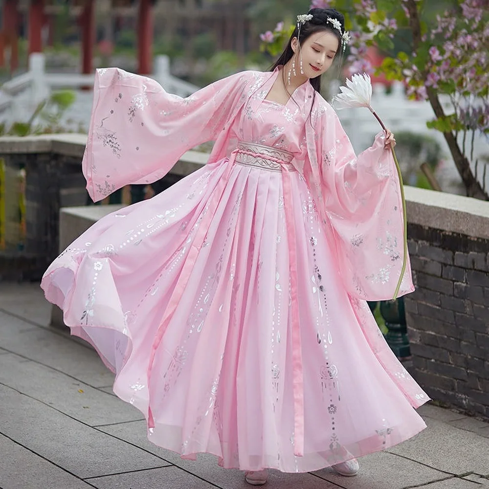 Daily Hanfu Female Summer Traditional Chinese Hanfu Ancient Dance Costume Elegant Flower Fairy White Pink Women Chinese Red Gown
Daily Hanfu Female Summer Traditional Chinese Hanfu Ancient Dance Costume Elegant Flower Fairy White Pink Women Chinese Red Gown