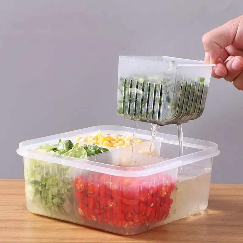 Two-layer Refrigerator Organizer Kitchen Fridge Storage Box Drain Sealed Container Crisper Debris Fridge Storage Boxes Tray
Two-layer Refrigerator Organizer Kitchen Fridge Storage Box Drain Sealed Container Crisper Debris Fridge Storage Boxes Tray