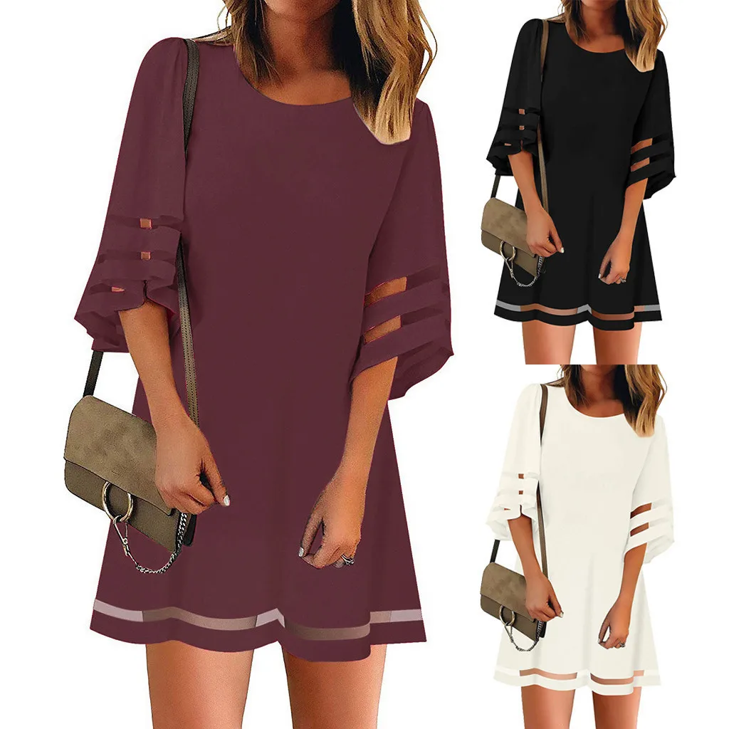 2022 New Hot Women's Trumpet Sleeve Gauze Spliced A-word Skirt Dress Women's Clothes
2022 New Hot Women's Trumpet Sleeve Gauze Spliced A-word Skirt Dress Women's Clothes